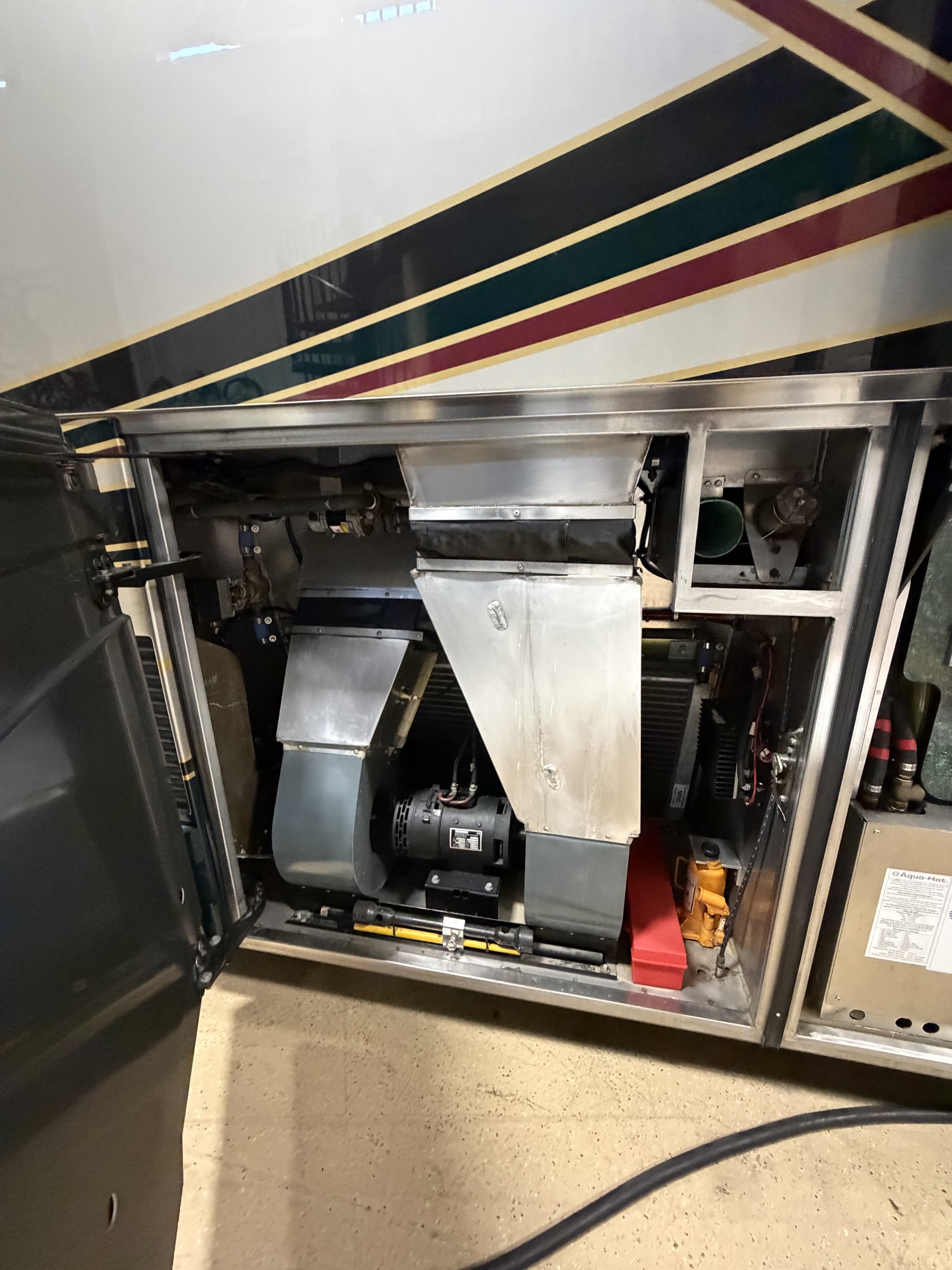 HVAC blower assembly and Aqua-Hot housing